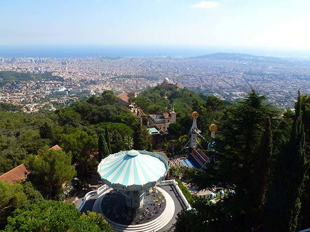 Tibidabo vista Barcellona